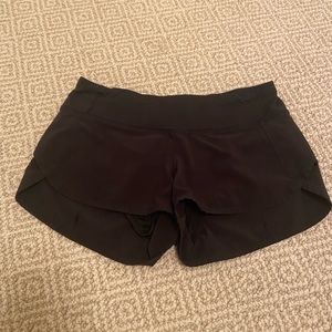 Lululemon Black Speed Up Shorts 2.5 inch